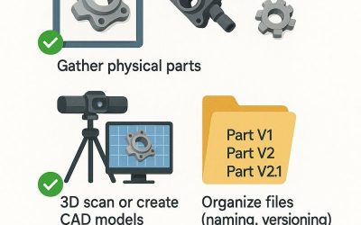 5 žingsniai, kaip sukurti skaitmeninį detalių inventorių